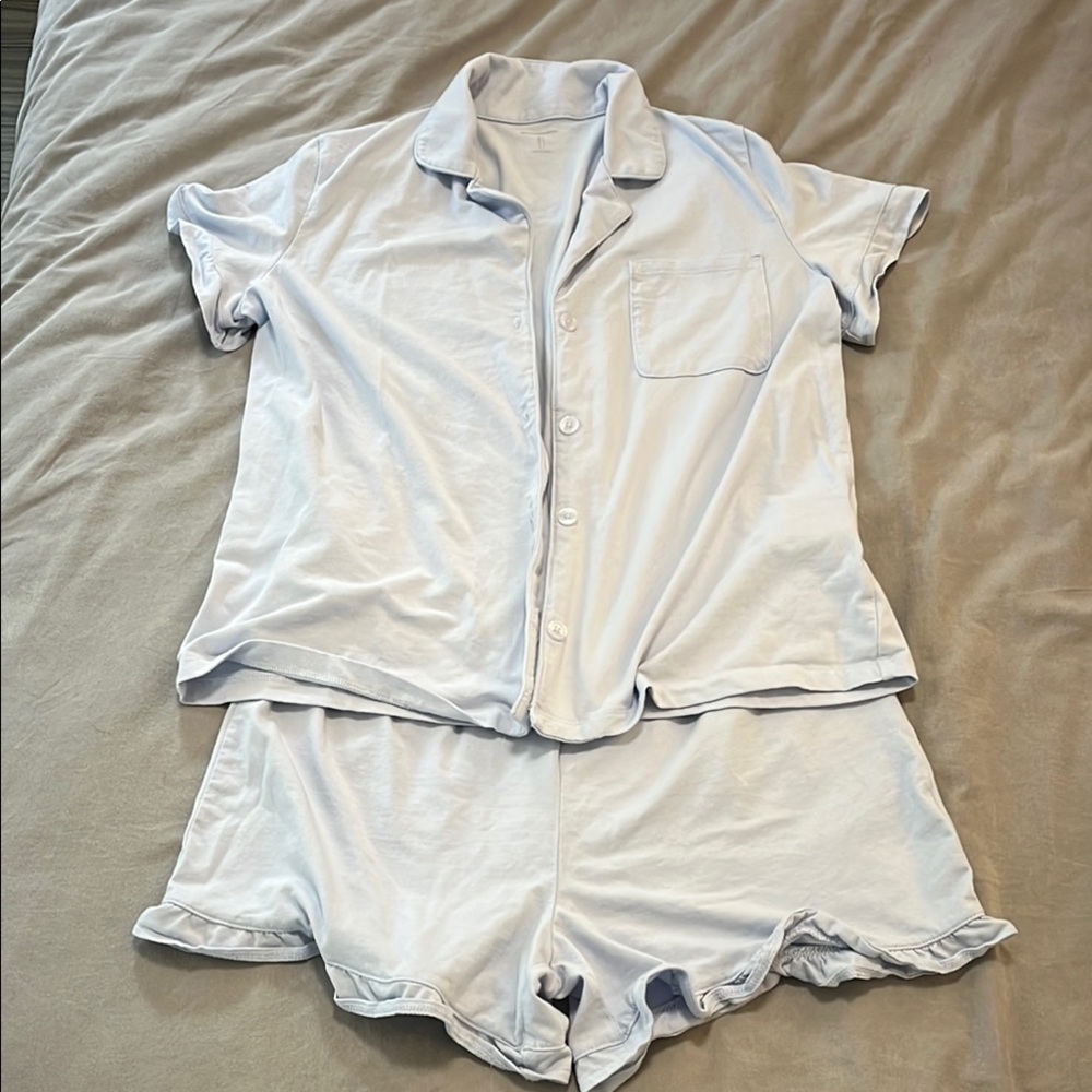 Women's Cotton Light Blue Pajama Set - Amazon Essentials